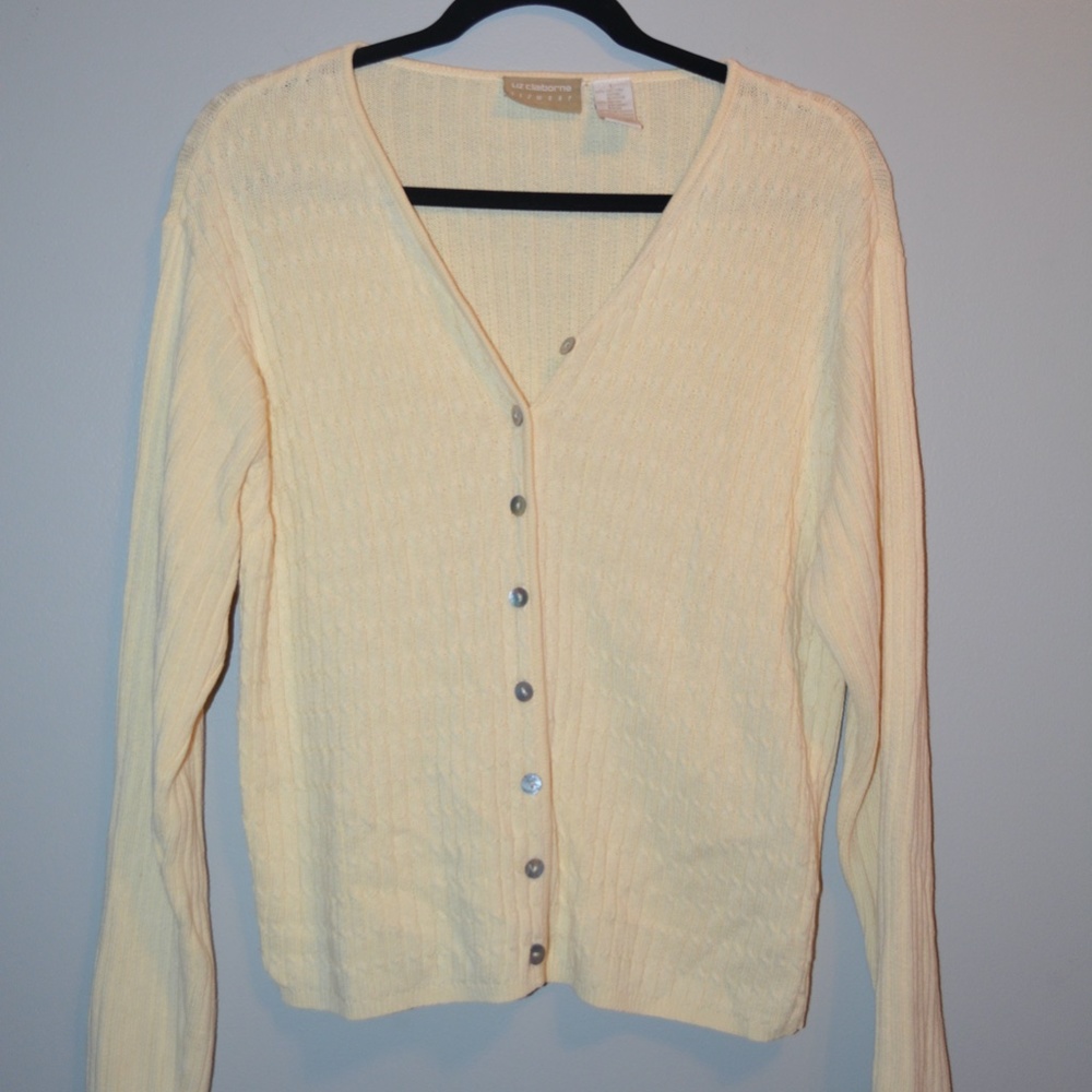 Cream Button Down Cardigan